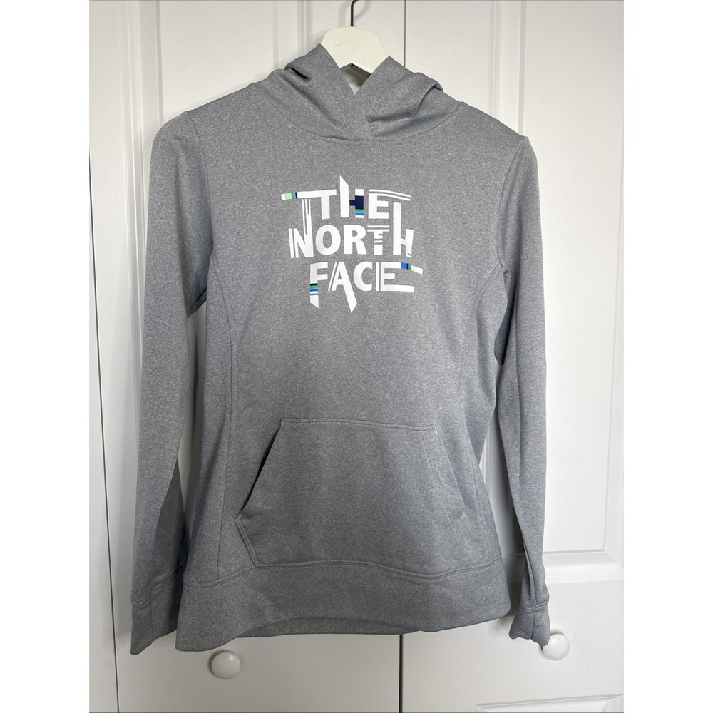 The North face Women's Grey Logo Hoodie Athleisure Fitness Outdoors Size S